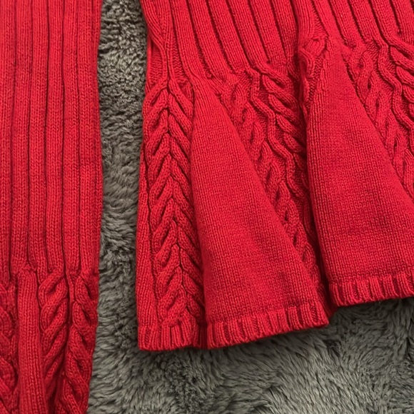 Bebe Statement Sleeve Red Turtleneck Sweater - Picture 3 of 10